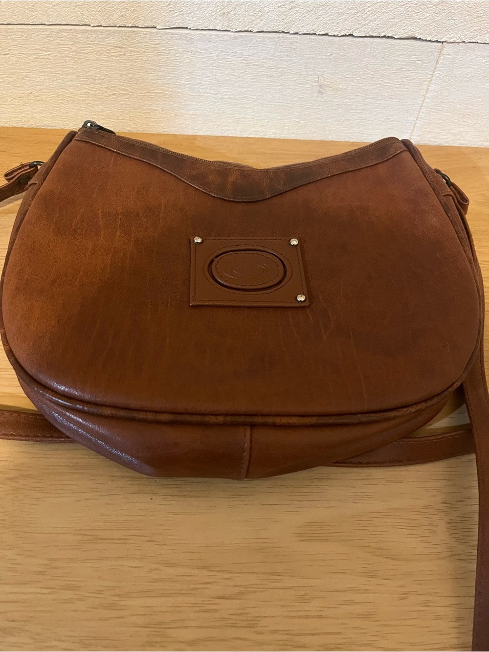 Jordache Brown Leather Y2K Crossbody Bag Vintage - Picture 11 of 15